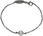 Giorgio Armani Silver Pearl Pendant Bracelet