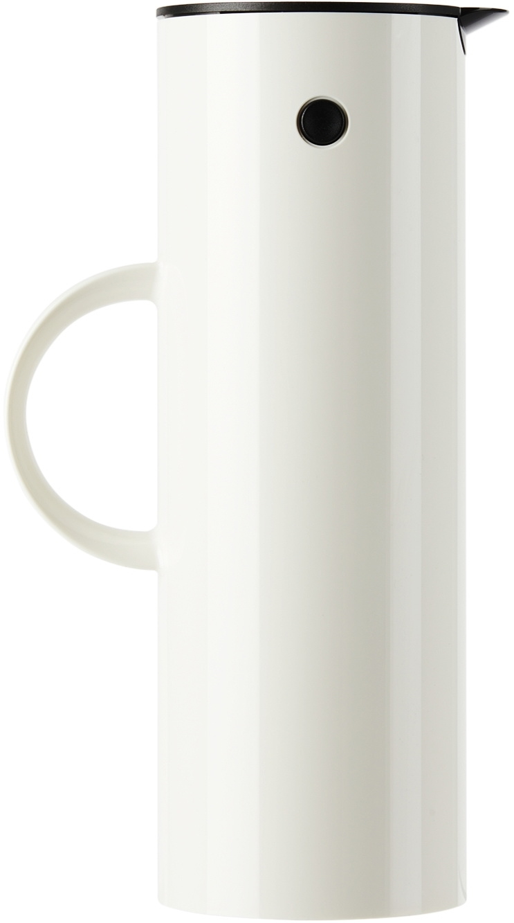Stelton White Vacuum Jug, 1L