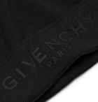 Givenchy - Logo-Detailed Cotton and Cashmere-Blend Beanie - Black