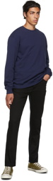 John Elliott Navy Oversized Pullover Sweatshirt