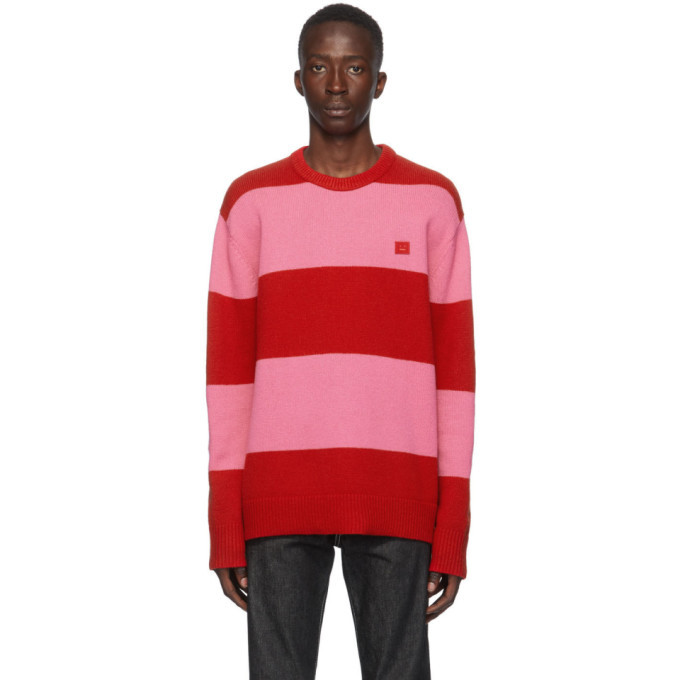 Photo: Acne Studios Red and Pink Wool Sweater