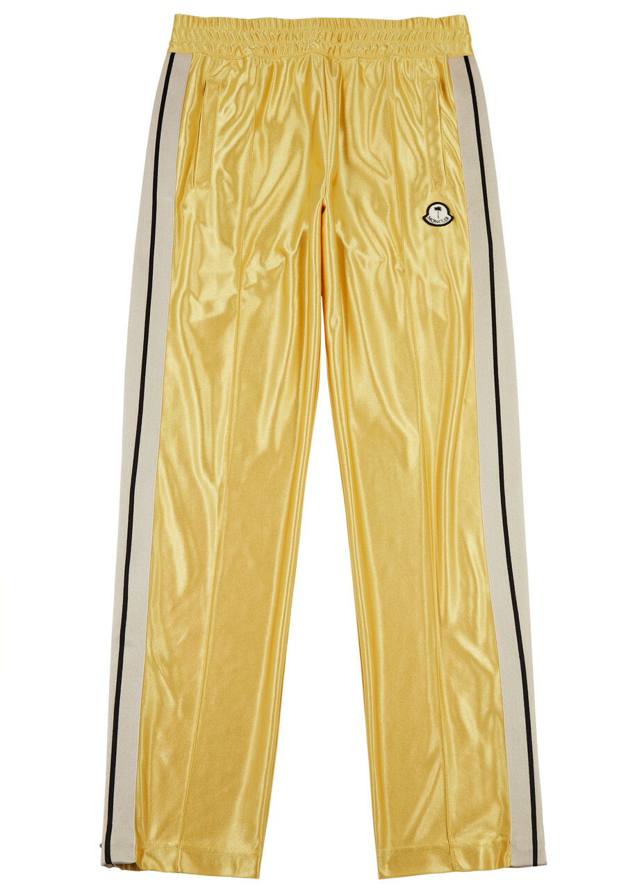 Moncler Genius 8 Moncler Palm Angels Satin-jersey Track Pants, Yellow