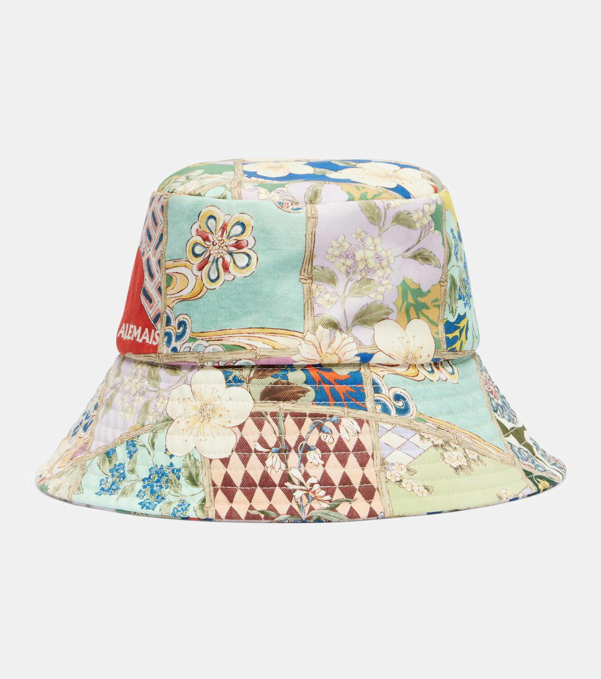 Alémais Bianca floral cotton drill bucket hat