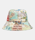 Alémais Bianca floral cotton drill bucket hat