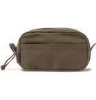 Filson - Leather-Trimmed Cotton-Canvas Wash Bag - Green