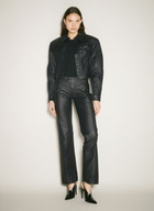 Mugler Waxed Denim Jacket