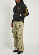 Gallery Dept. Printed Hooded Cotton Sweatshirt Black