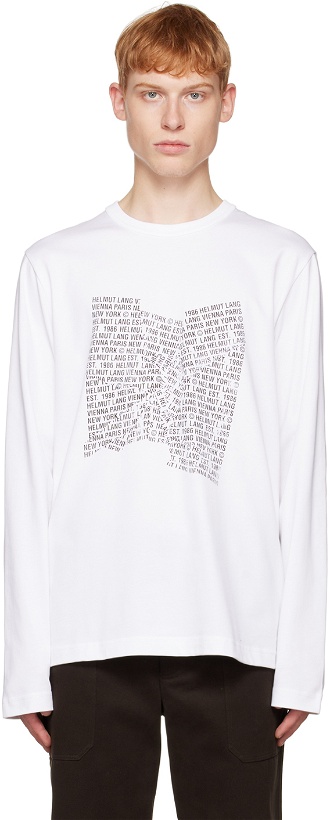 Photo: Helmut Lang White Crumple Long Sleeve T-Shirt