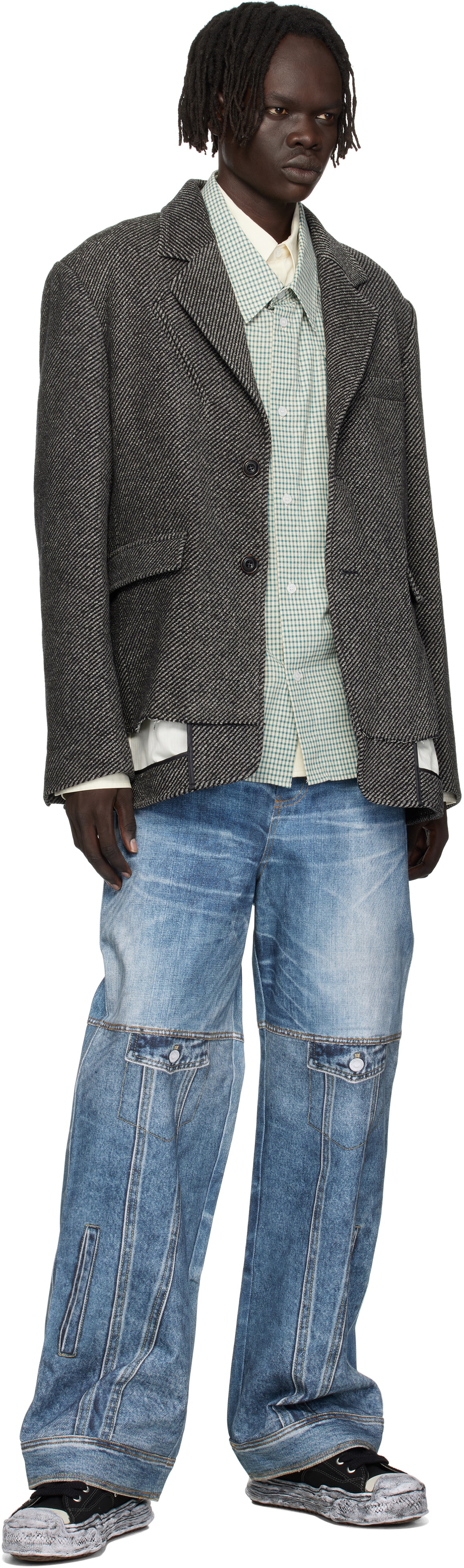 Andersson Bell Gray Inside Out Wool Blazer