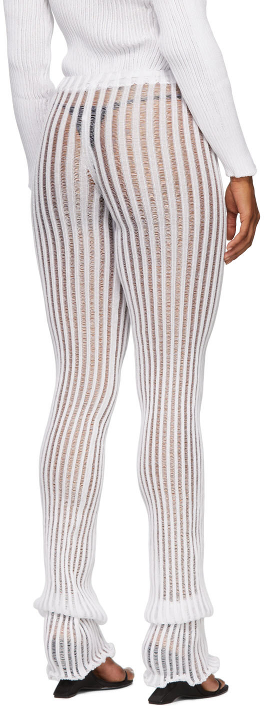 A. ROEGE HOVE White Nylon & Cotton Leggings