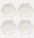 Bordallo Pinheiro Cabbage set of 4 ceramic dinner plates