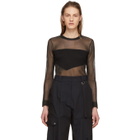 Neil Barrett Black Graphic Transparent Knit Pullover