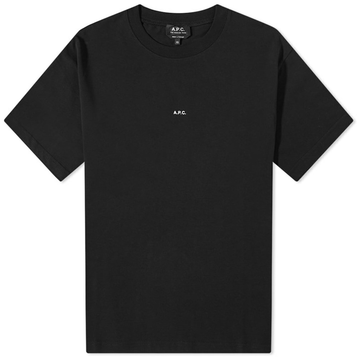 Photo: A.P.C. Men's Kyle Logo T-Shirt in Black