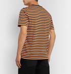 Albam - Striped Cotton-Jersey T-Shirt - Orange