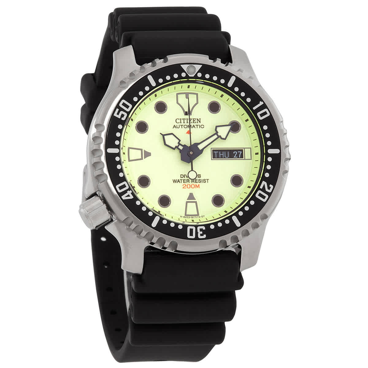 Citizen Promaster Marine Automatic Green Dial Mens Watch NY0040-09W ...