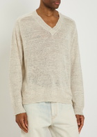 Our Legacy Rue Fine-knit Linen-blend Jumper Ivory