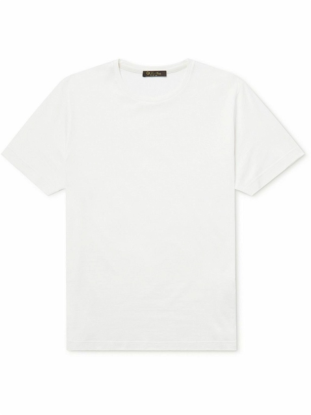 Photo: Loro Piana - Silk and Cotton-Blend Jersey T-Shirt - White
