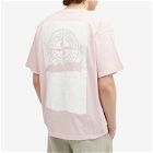 Stone Island Men's Scratched Print T-Shirt in Pink