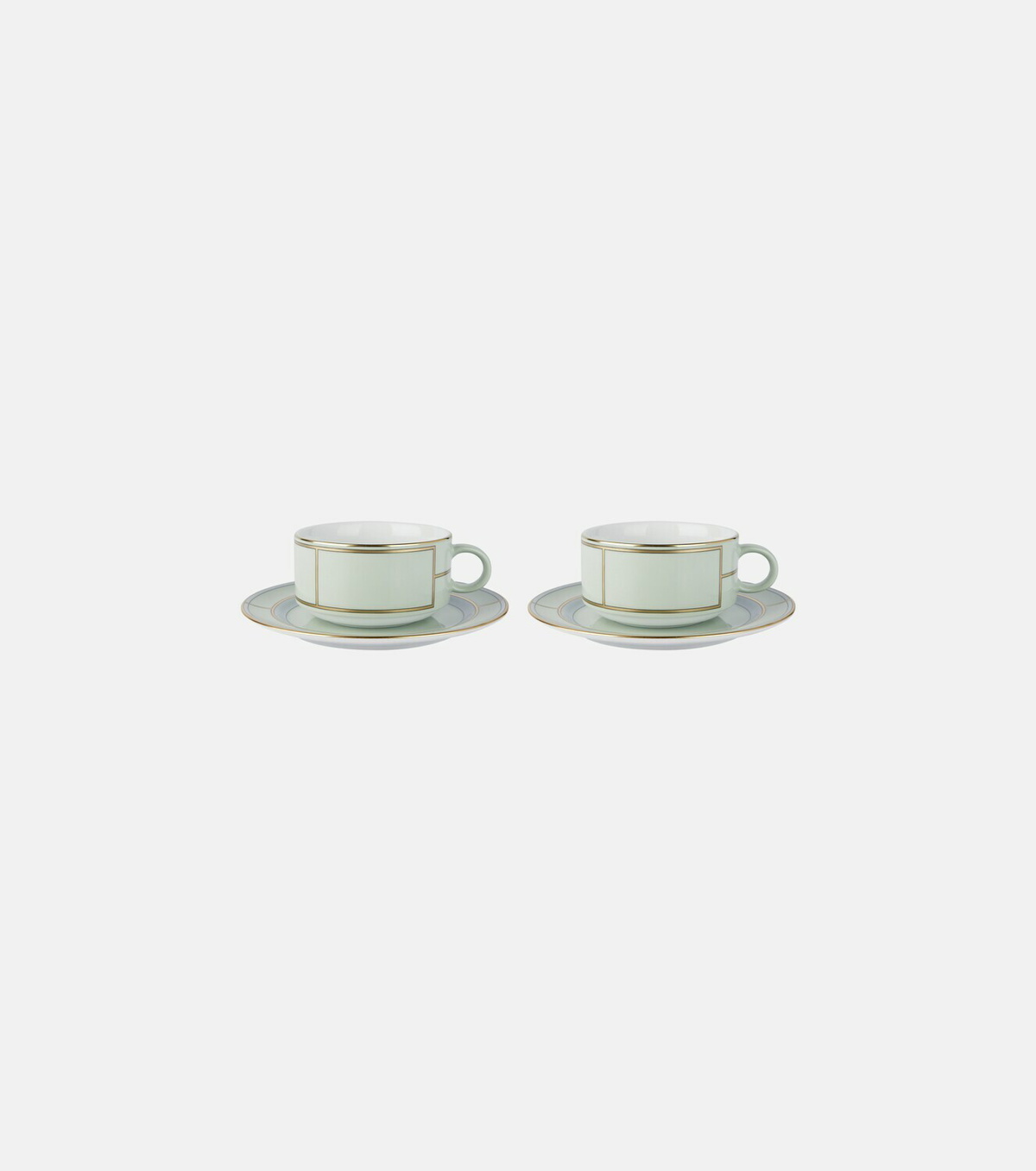 Ginori 1735 Diva set of 2 porcelain teacups and saucers