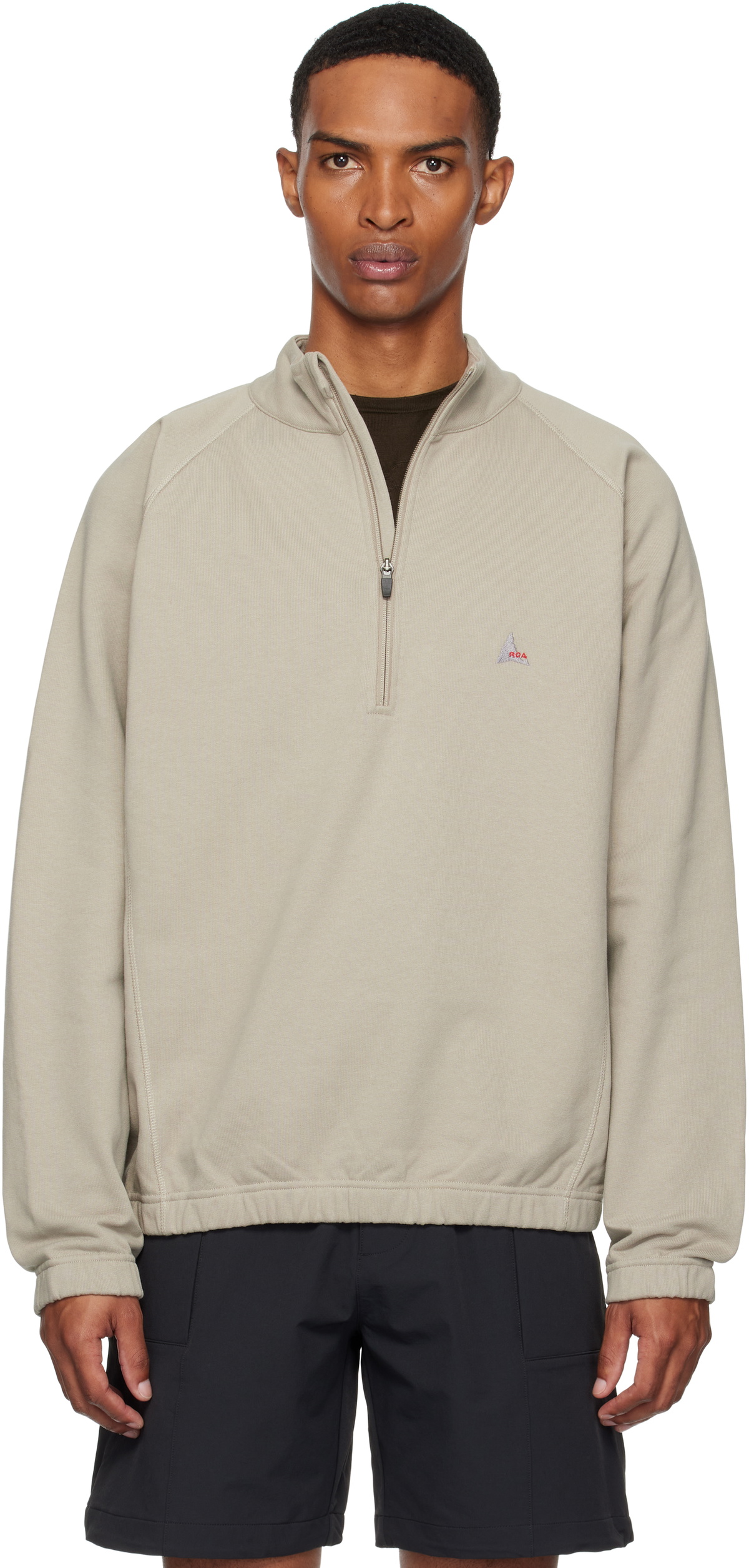 ROA Men's Heavy Half Zip Sweatshirt in Crocodile ROA