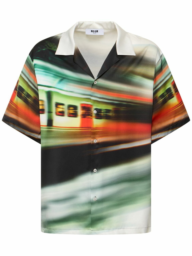 Photo: MSGM Speedy Metro Print Short Sleeve Shirt