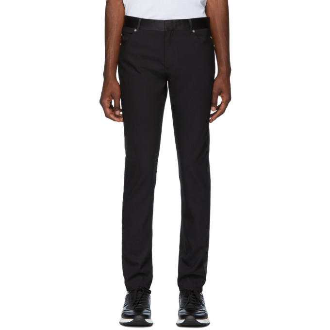 Photo: Balmain Black Satin Band Trousers