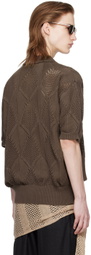 AFTER PRAY Brown Leaf Cardigan