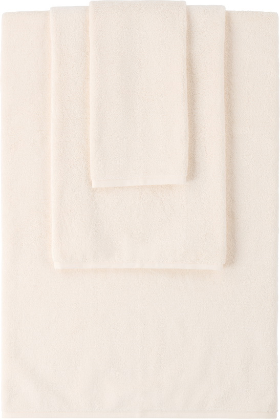 Photo: Tekla Off-White Terrycloth Towel Set, 3 pcs