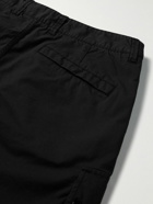 Stone Island - Straight-Leg Logo-Appliquéd Cotton-Blend Twill Cargo Shorts - Black