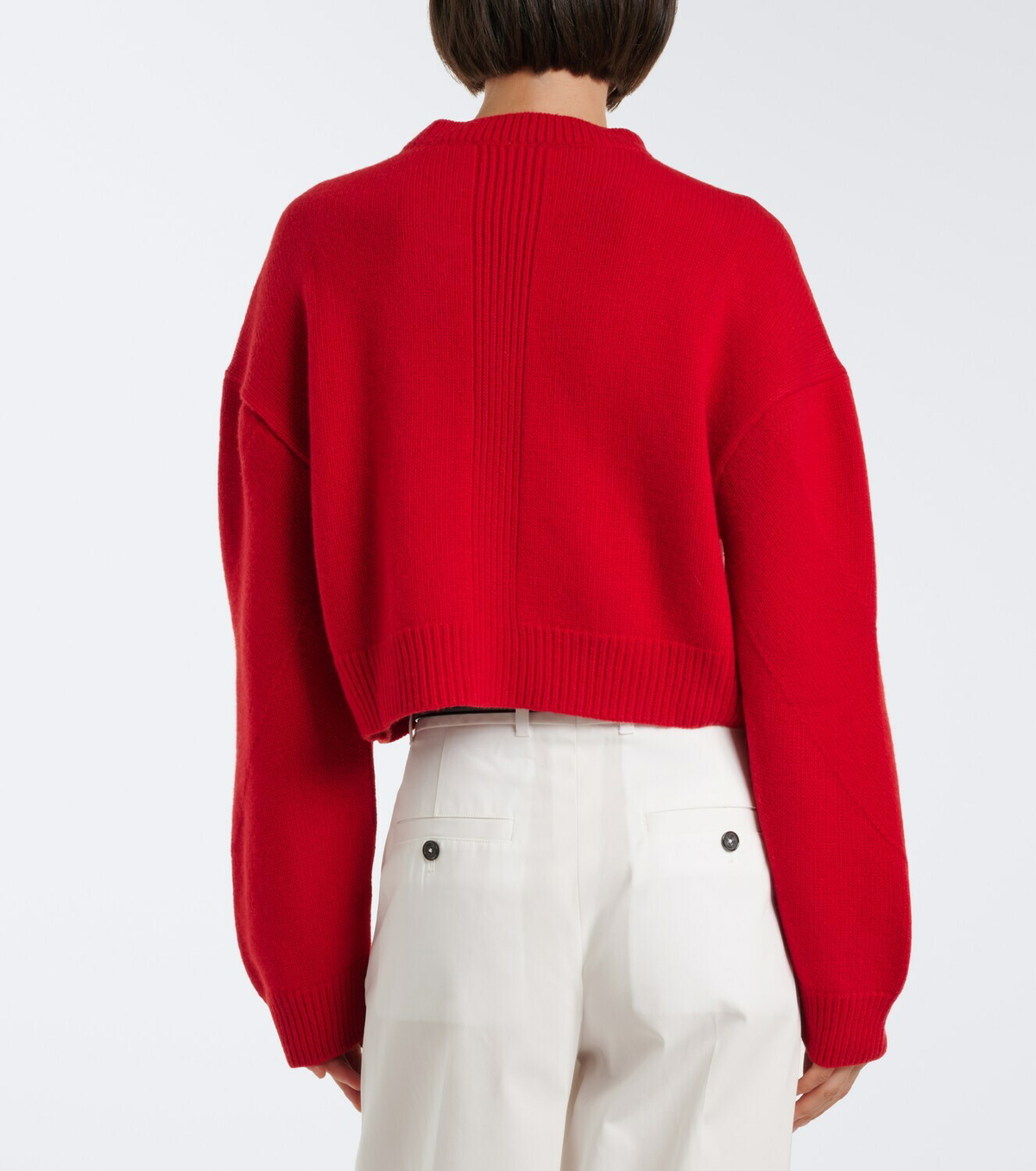 Fforme Marcela cropped wool and cashmere sweater