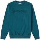 Fucking Awesome Men's Stamp Embossed Crew Sweat in Teal