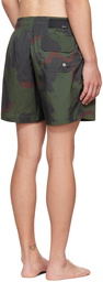 AMIRI Green Camo Swim Shorts