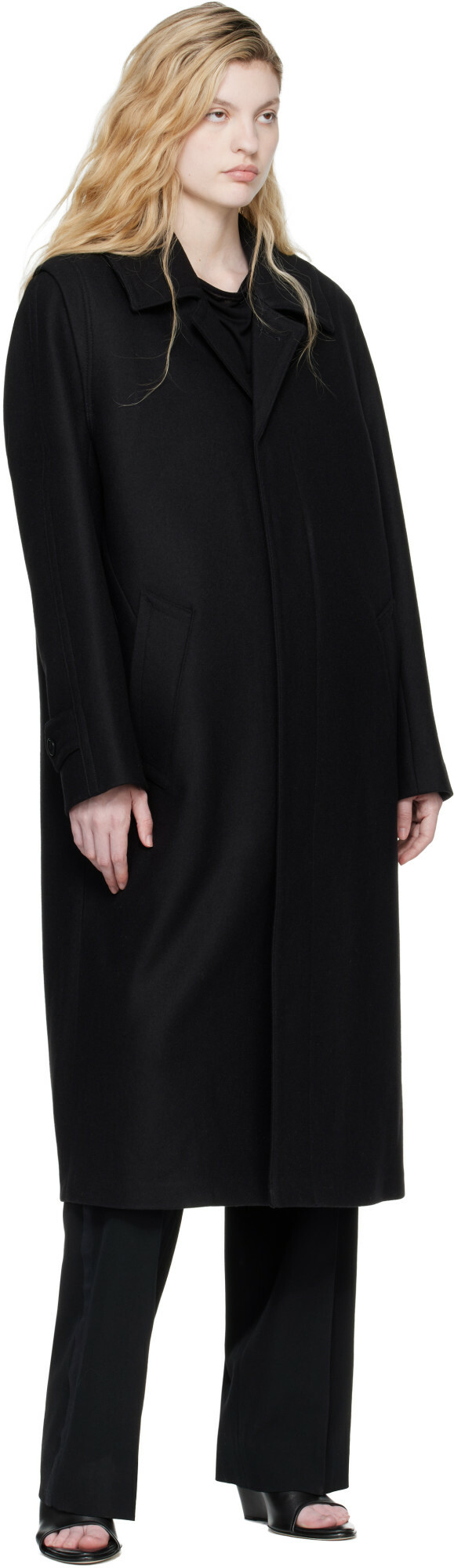 Rier Black Classic Loden Coat
