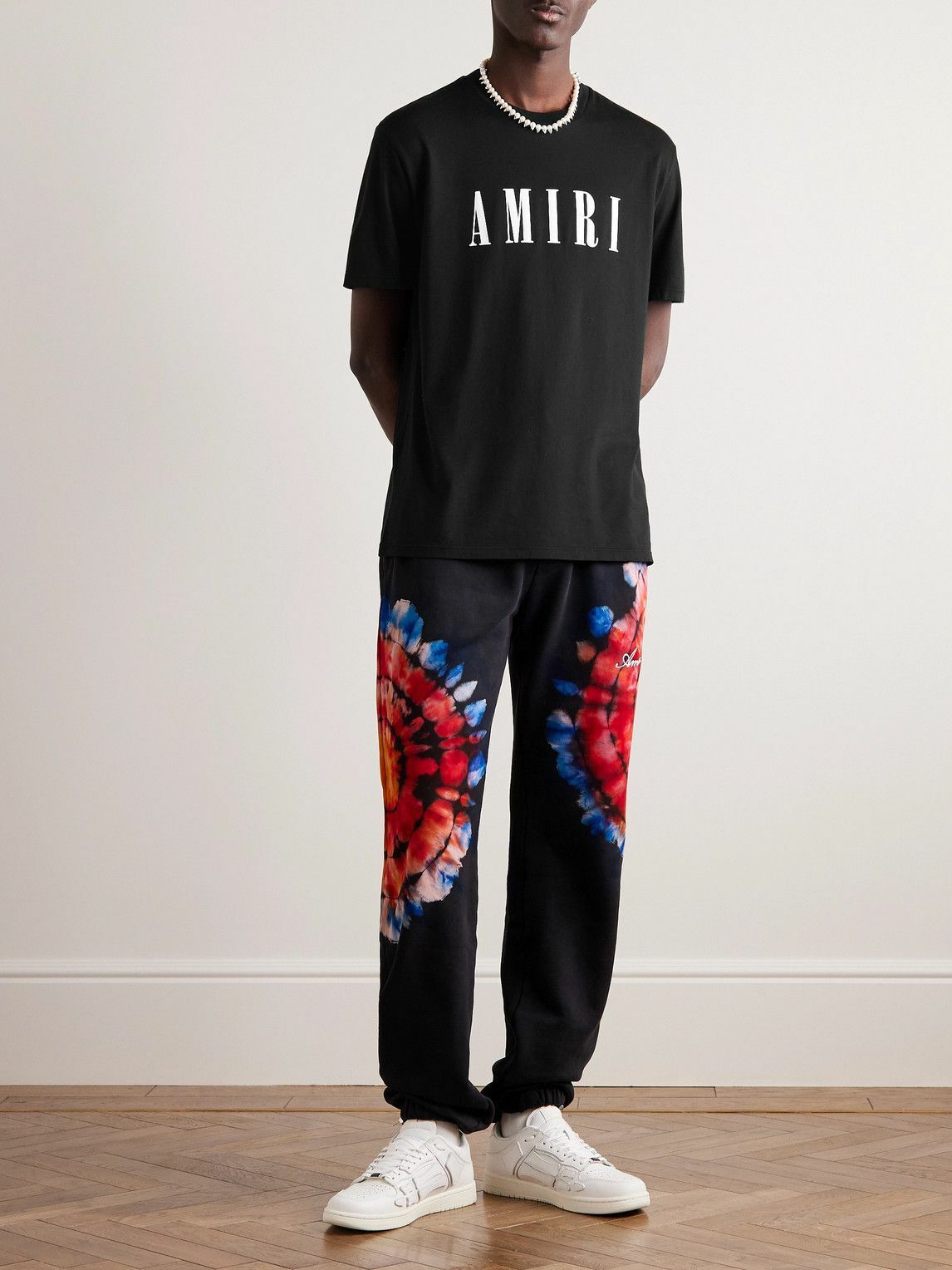 AMIRI - Logo-Appliquéd Cotton-Jersey T-Shirt - Black
