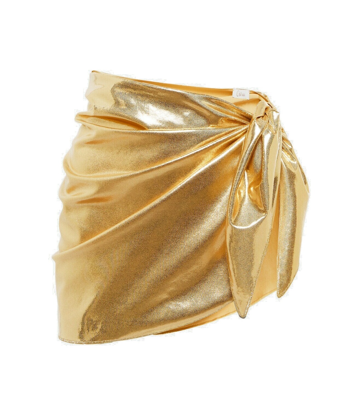 Photo: Oseree - Laminated wrap miniskirt