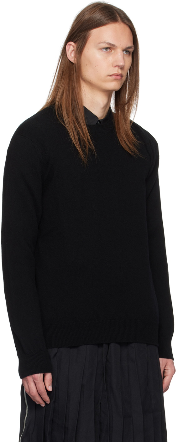 Black Comme des Garçons Black Crewneck Wool Sweater
