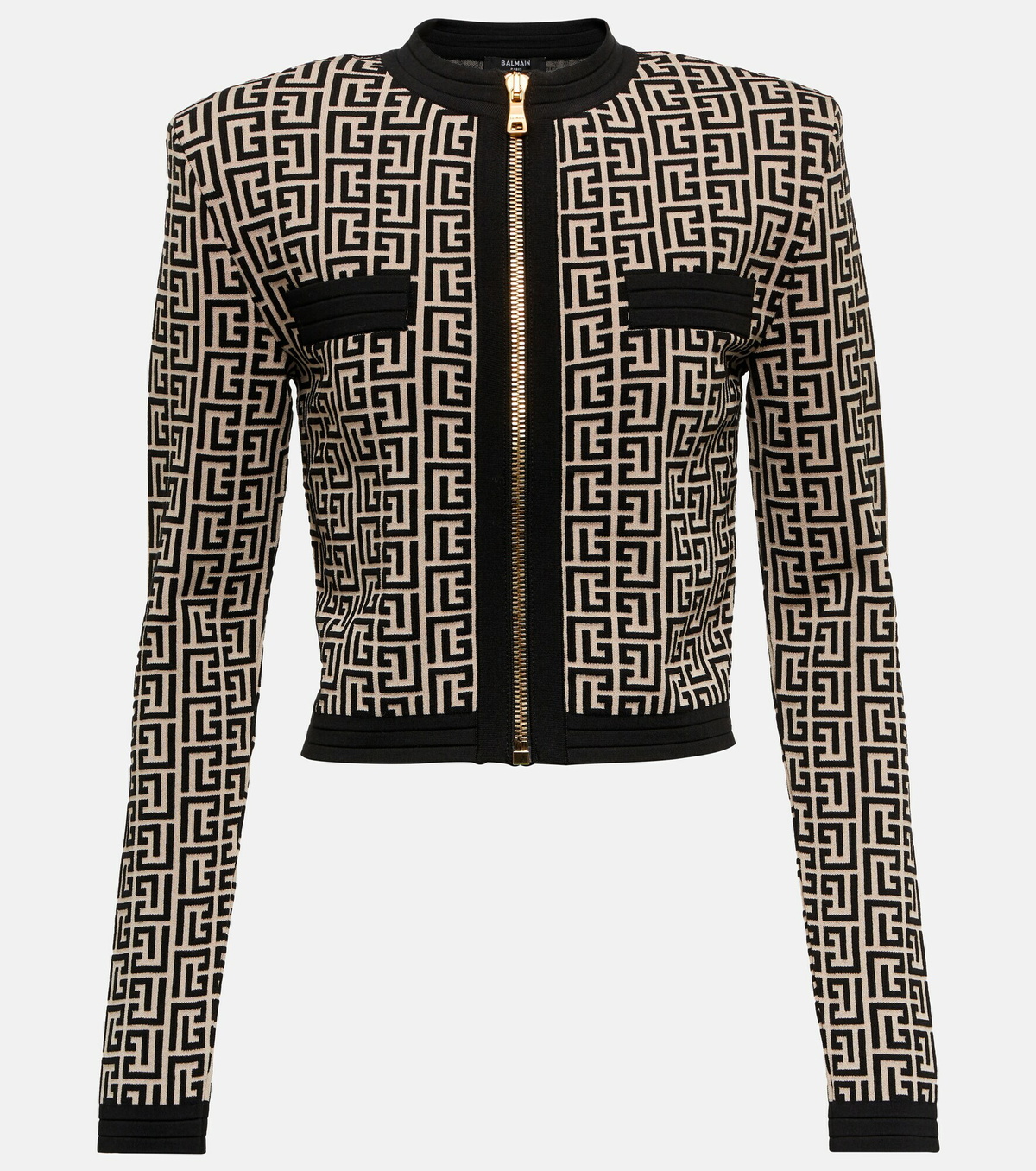 Balmain - Jacquard-knit wool-blend cardigan Balmain