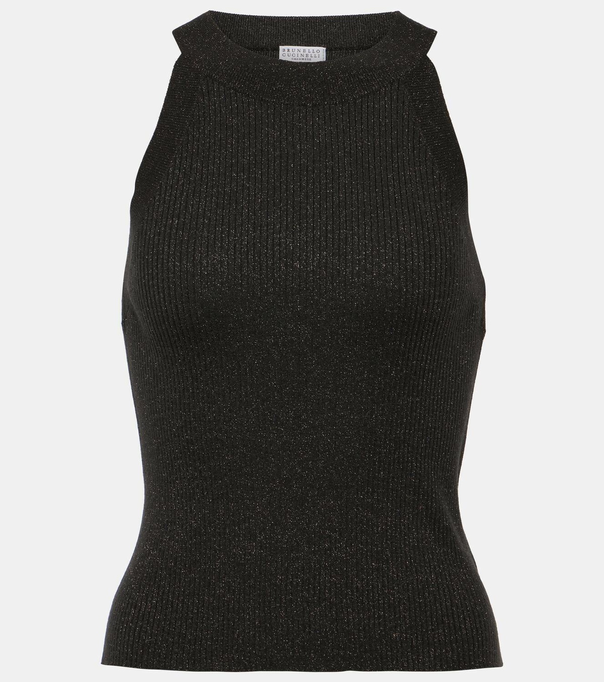 Brunello Cucinelli Cashmere and silk-blend tank top