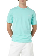 MC2 Saint Barth Man Sage Green Cotton Jersey T-shirt Dover With St. Barth Embroidery