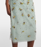 Costarellos Palla embellished lace and tulle midi dress