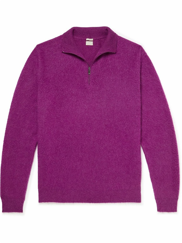 Photo: Massimo Alba - Brushed Cashmere Half-Zip Sweater - Unknown