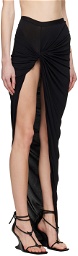 Rick Owens Lilies Black Twist Edfu Maxi Skirt