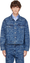 Sky High Farm Workwear Navy KS Graffiti Denim Jacket