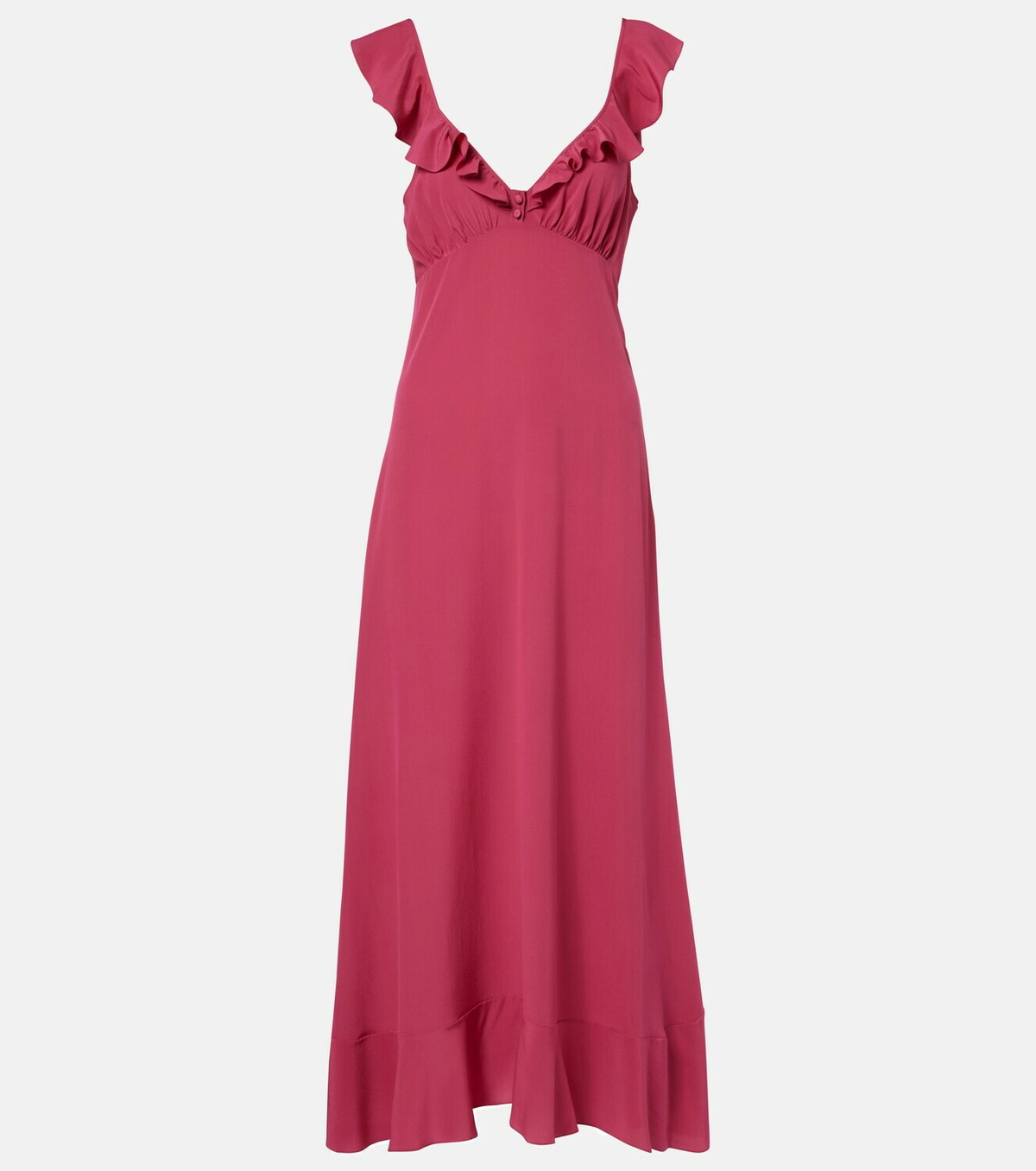 Chloé Ruffled silk midi dress