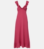 Chloé Ruffled silk midi dress