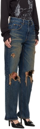 We11done Blue Distressed Jeans