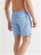 EMMA WILLIS - Slim-Fit Mid-Length Printed Swim Shorts - Blue