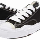 Maison MIHARA YASUHIRO Men's Hank Low Original Sole Toe Cap Canvas Sneakers in Black