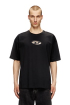 Diesel T-shirt with embroidered Oval D - T-Shirts - Unisex - Black