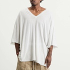 Rick Owens Men's V Neck Tommy T-Shirt in Milk Wash 